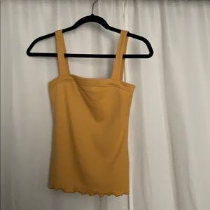 Yellow square neck Tank
